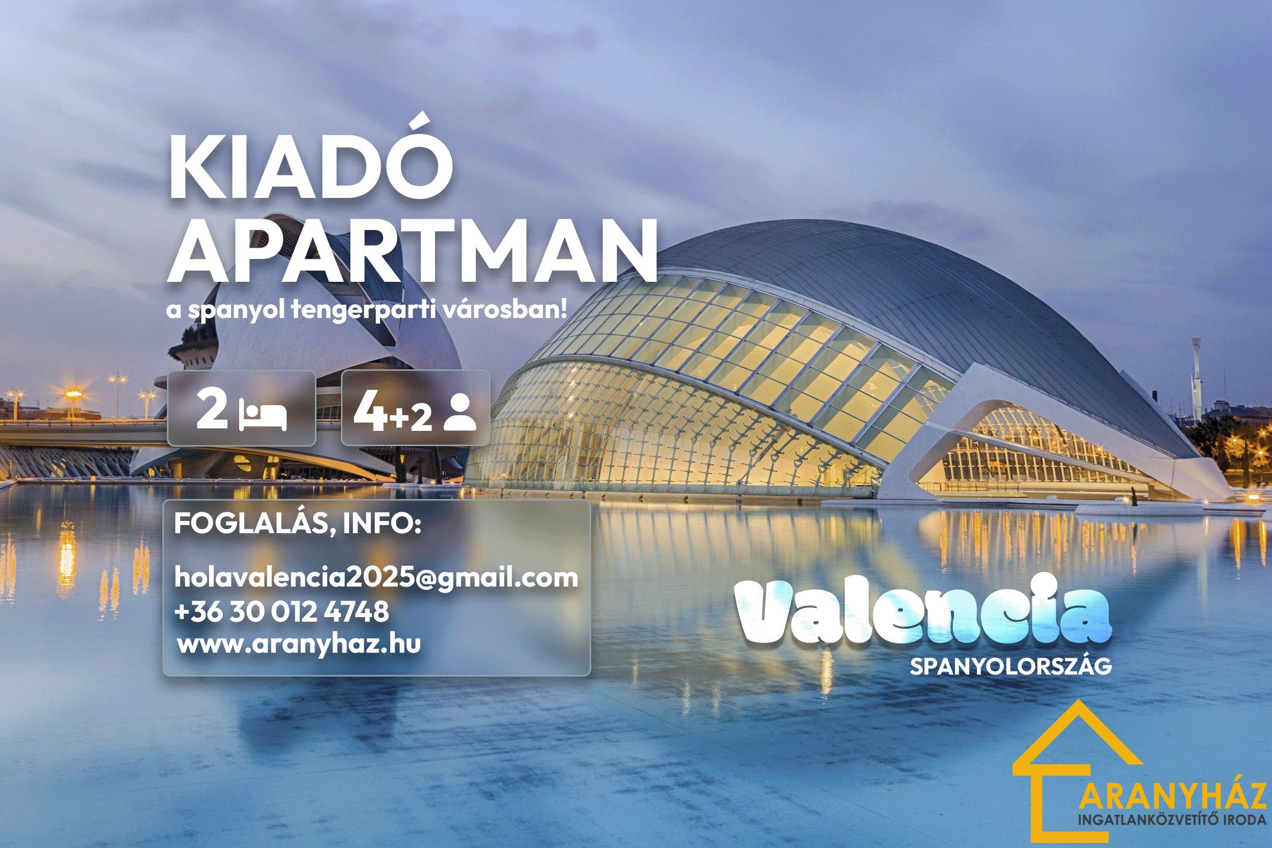 Spanyolországban, Valencia-ban kiadó apartman
